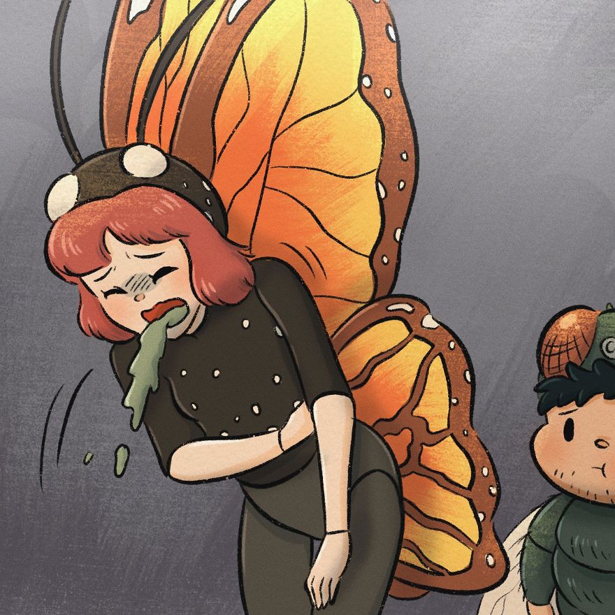 Thai Artist Illustrates A Thought-Provoking Story About A Butterfly And A Fly