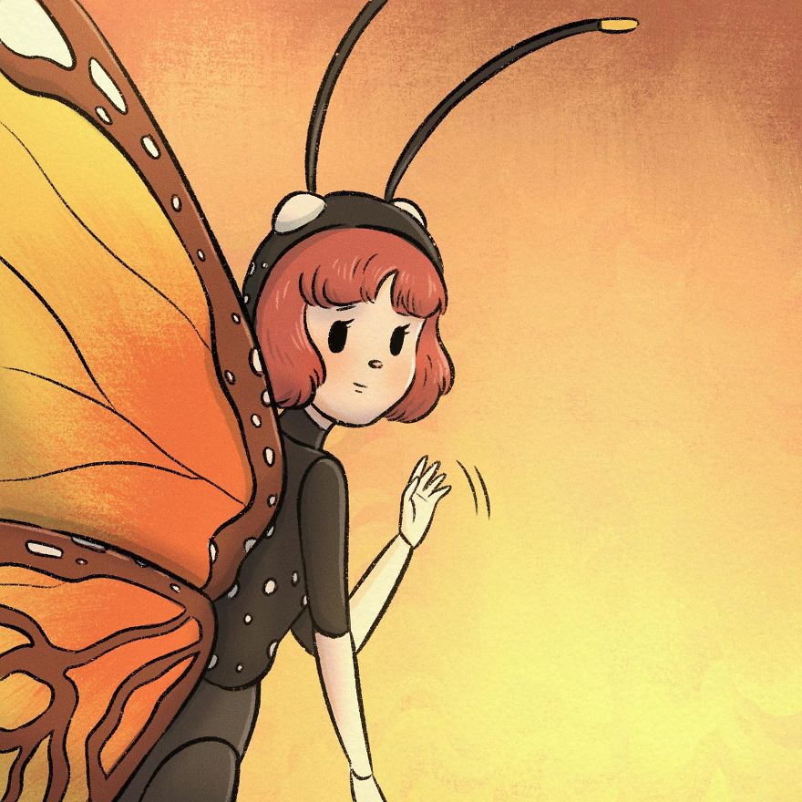 Thai Artist Illustrates A Thought-Provoking Story About A Butterfly And A Fly