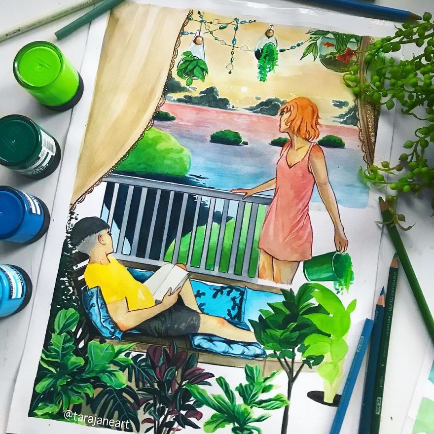 This Artist Creates Beautiful Paintings In Her Sketchbook Inspired By Nature