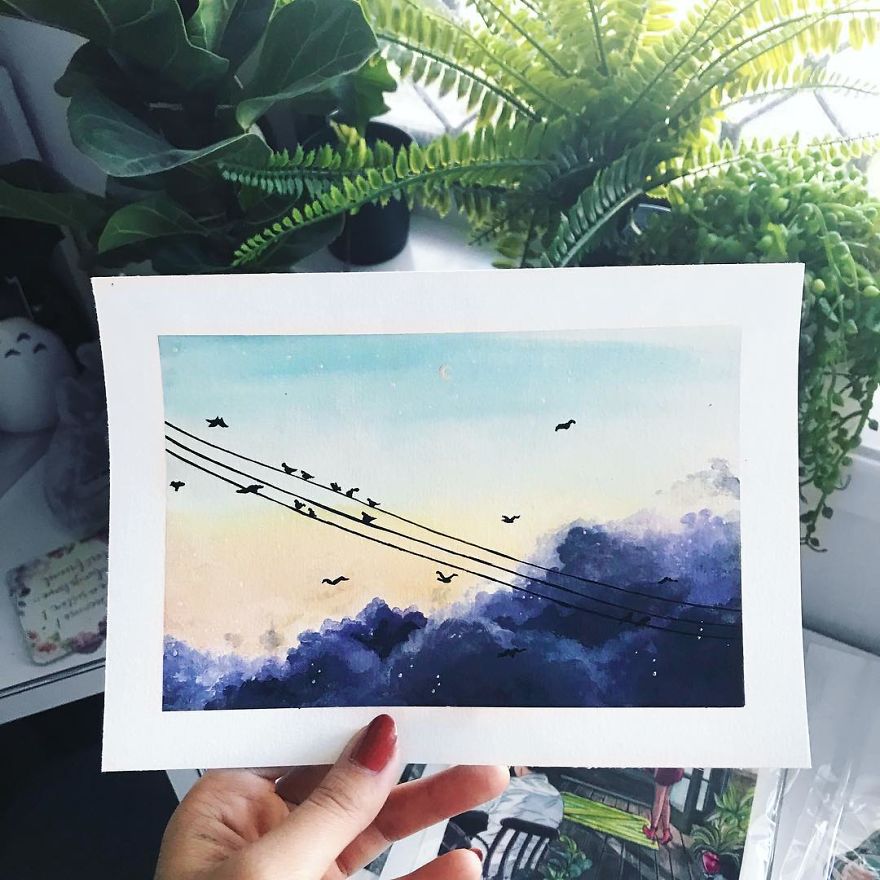 This Artist Creates Beautiful Paintings In Her Sketchbook Inspired By Nature