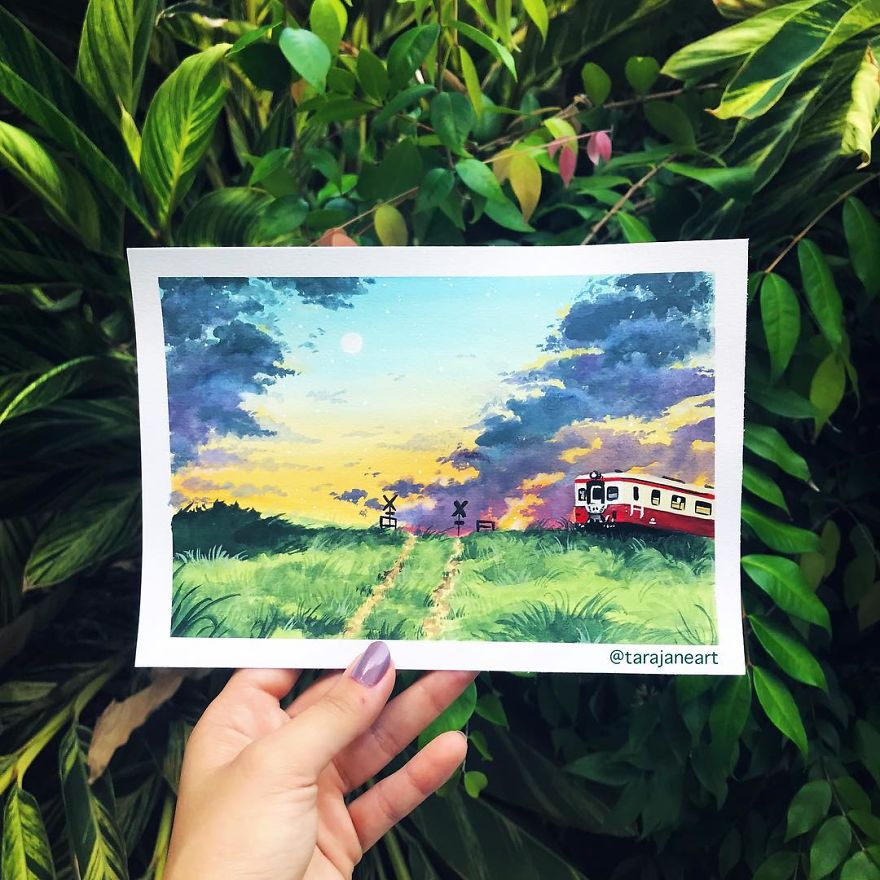 This Artist Creates Beautiful Paintings In Her Sketchbook Inspired By Nature