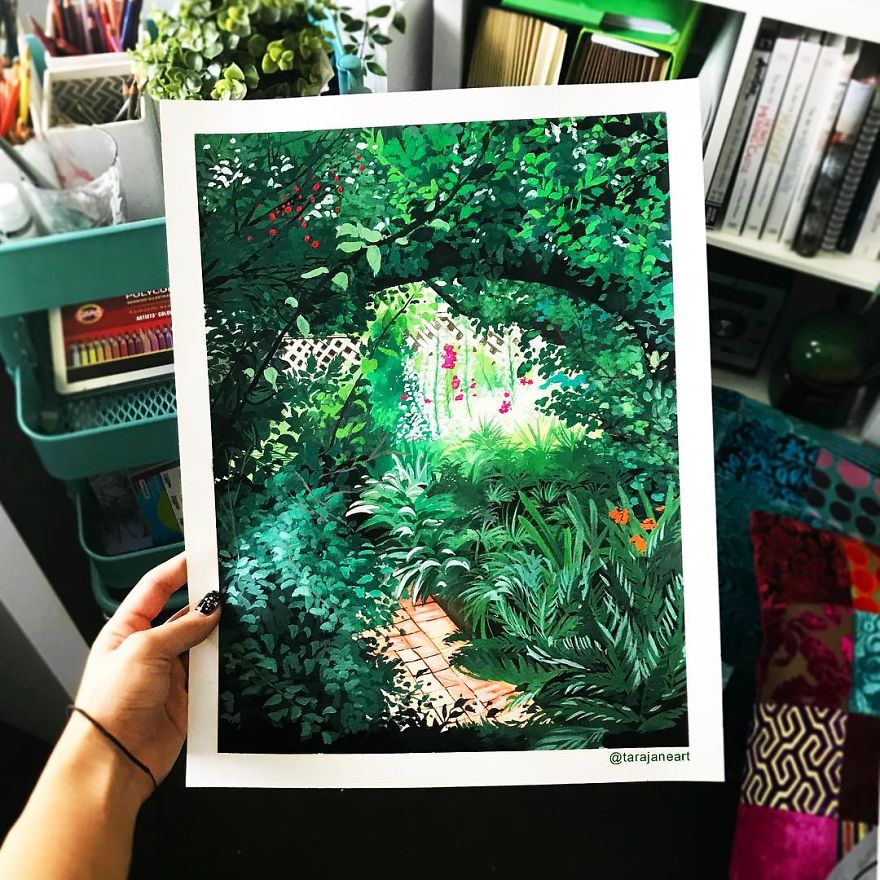 This Artist Creates Beautiful Paintings In Her Sketchbook Inspired By Nature