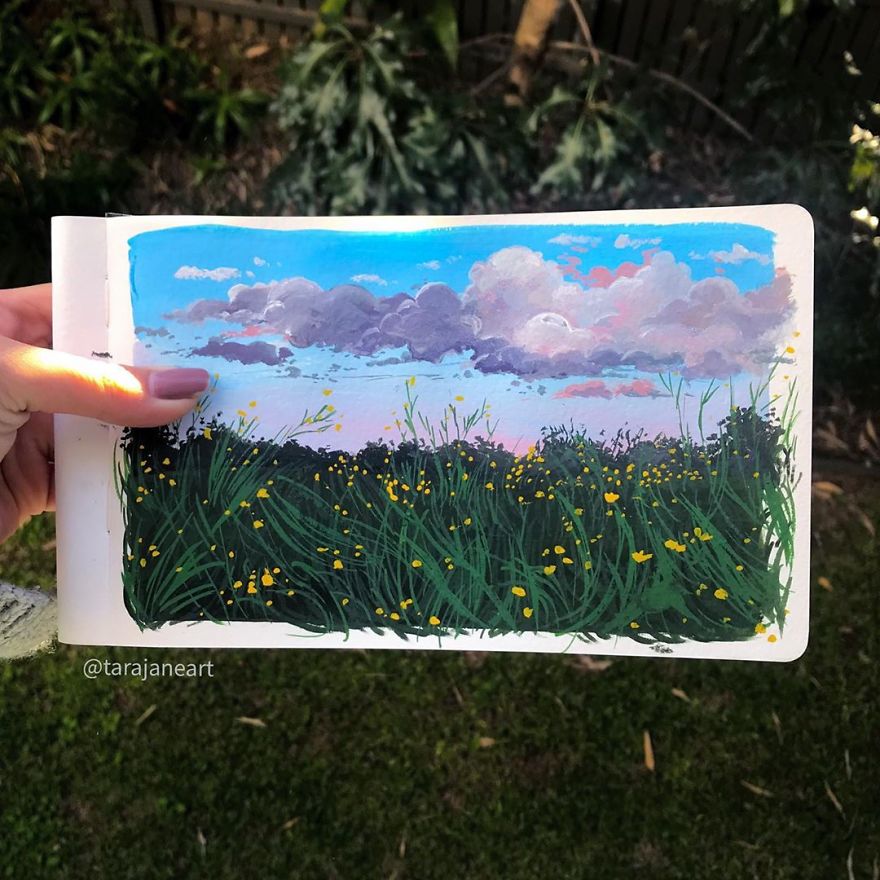 This Artist Creates Beautiful Paintings In Her Sketchbook Inspired By Nature