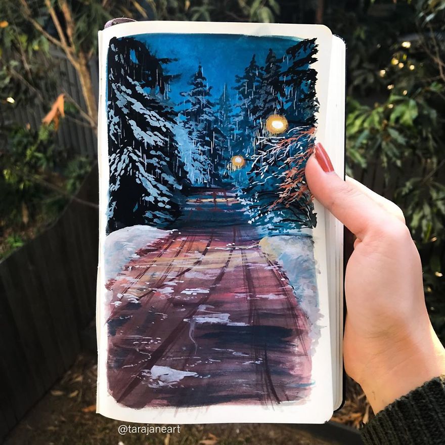 This Artist Creates Beautiful Paintings In Her Sketchbook Inspired By Nature