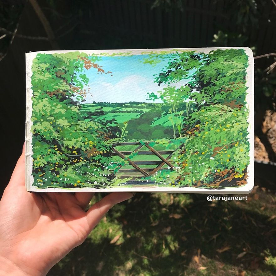 This Artist Creates Beautiful Paintings In Her Sketchbook Inspired By Nature