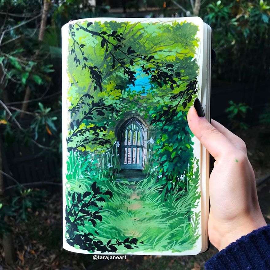 This Artist Creates Beautiful Paintings In Her Sketchbook Inspired By Nature