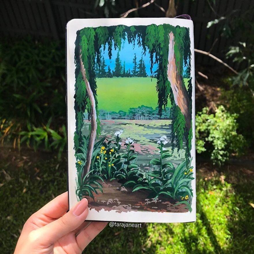 This Artist Creates Beautiful Paintings In Her Sketchbook Inspired By Nature