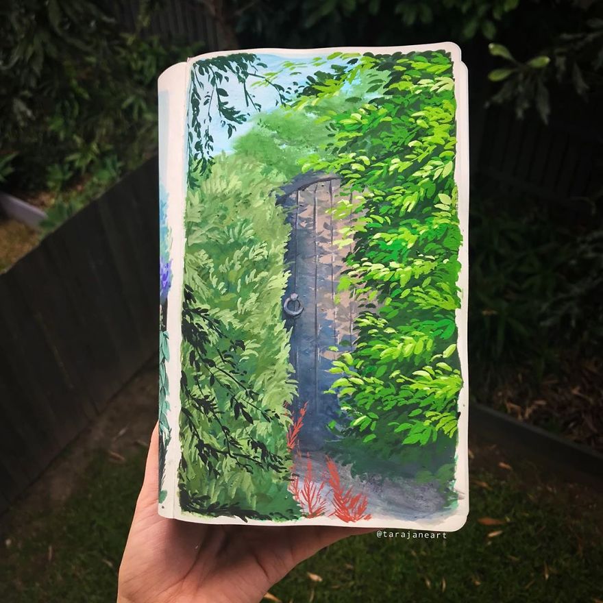 This Artist Creates Beautiful Paintings In Her Sketchbook Inspired By Nature
