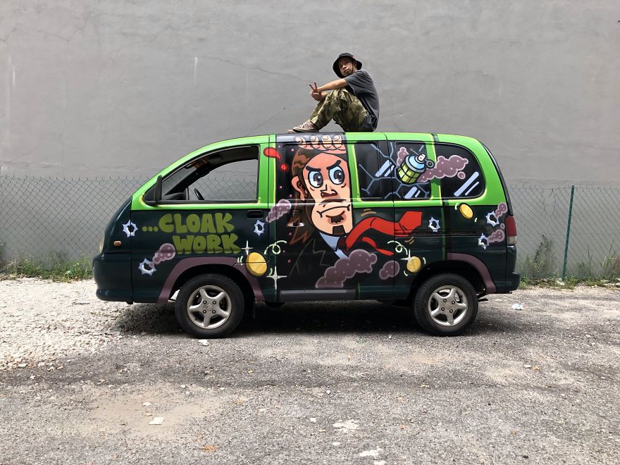 I Decorated Food Trucks With Colorful Graffiti