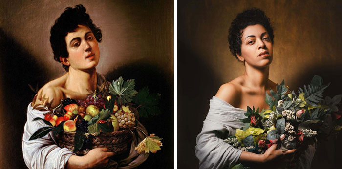 Boy With A Basket Of Fruits