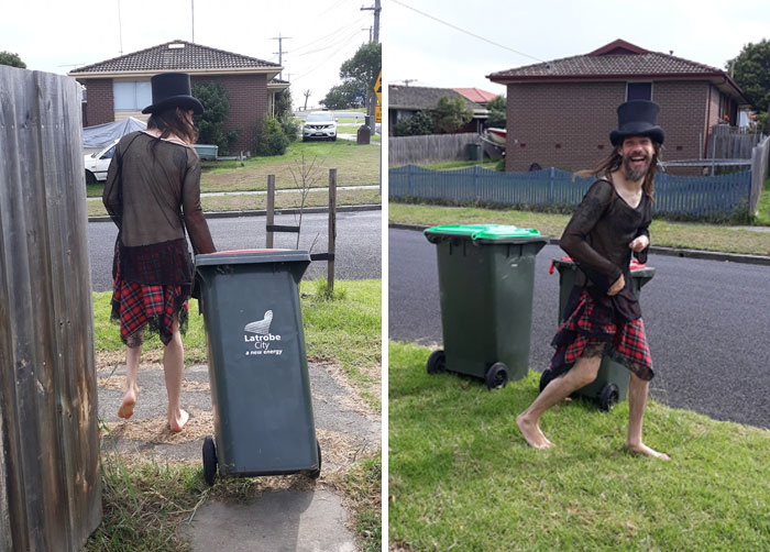 Australians-Dress-Up-Taking-Bins-Out