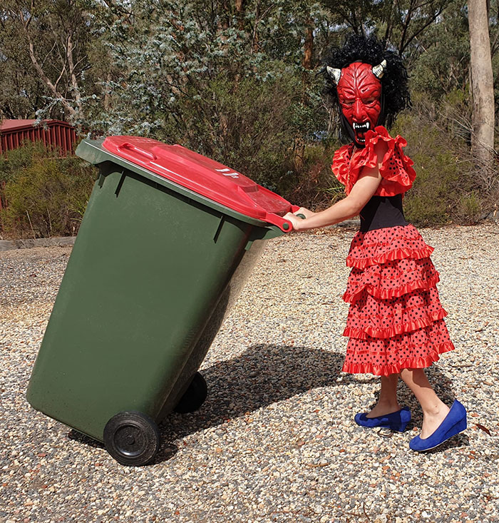 Australians-Dress-Up-Taking-Bins-Out