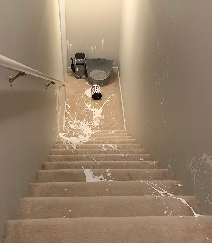 Fiancé Was Taking The Paint Cans To The Basement. He Carried Too Much At Once. We Just Bought This House And I’m Dying Inside