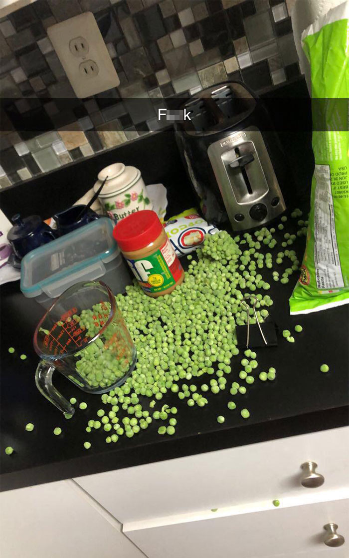 Was Making Night Peas And Completely Missed The Friggin Cup