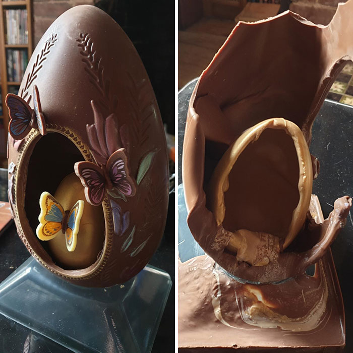 My GF Bought This Very Attractive Easter Egg For Me, Which I Then Left In The Sun