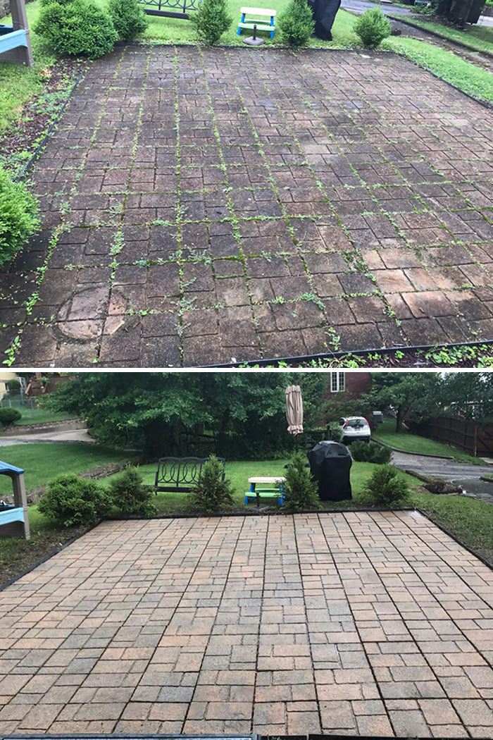 Saw My Friend's Porch And Insisted On Pressure Washing It For Her