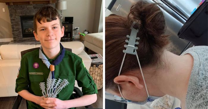 Hospital Asks For People’s Help With Pain From Wearing A Face Mask All Day, This Boy Scout Delivers
