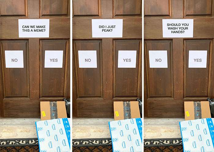 Guy Makes Delivery Couriers Smile By Putting Up Signs On His Door That Ask If Carole Baskin Is The Reason Why Her Husband Went Missing
