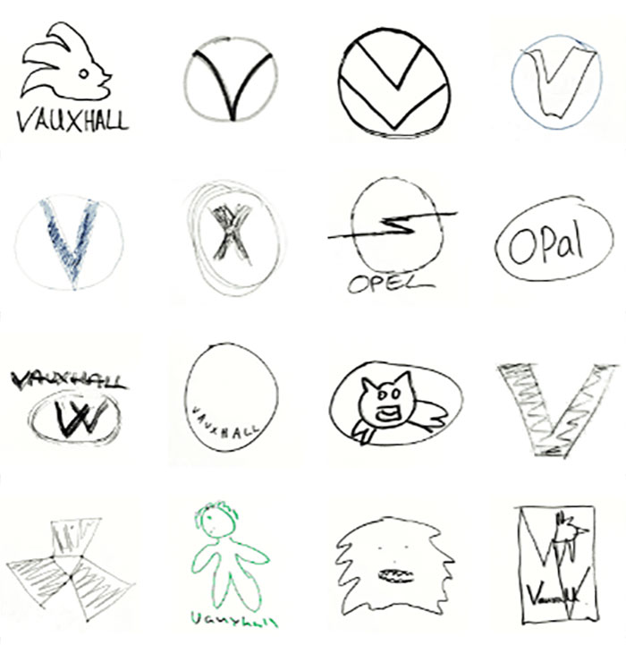Company Asks 100 People To Draw 10 Car Logos From Memory, And The Results Are Hilarious Company Asks 100 People To Draw 10 Car Logos From Memory, And The Results Are Hilarious
