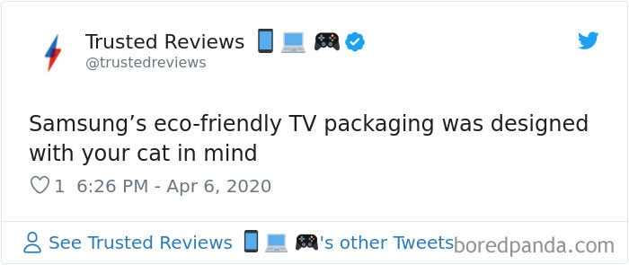 Samsung Presents Its New Sustainable Cardboard TV Boxes That Can Be Reused As Cat Houses And Other Things Samsung Presents Its New Sustainable Cardboard TV Boxes That Can Be Reused As Cat Houses And Other Things