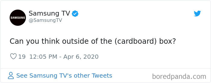 Samsung Presents Its New Sustainable Cardboard TV Boxes That Can Be Reused As Cat Houses And Other Things Samsung Presents Its New Sustainable Cardboard TV Boxes That Can Be Reused As Cat Houses And Other Things