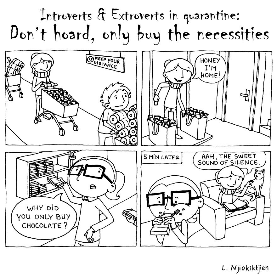 Here Are My 10 New Comics About My Introverted Life With My Extroverted Wife During Lockdown