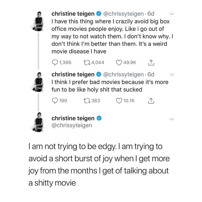 Christine Teigen Tweets