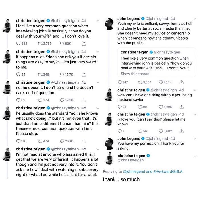 Christine Teigen Tweets