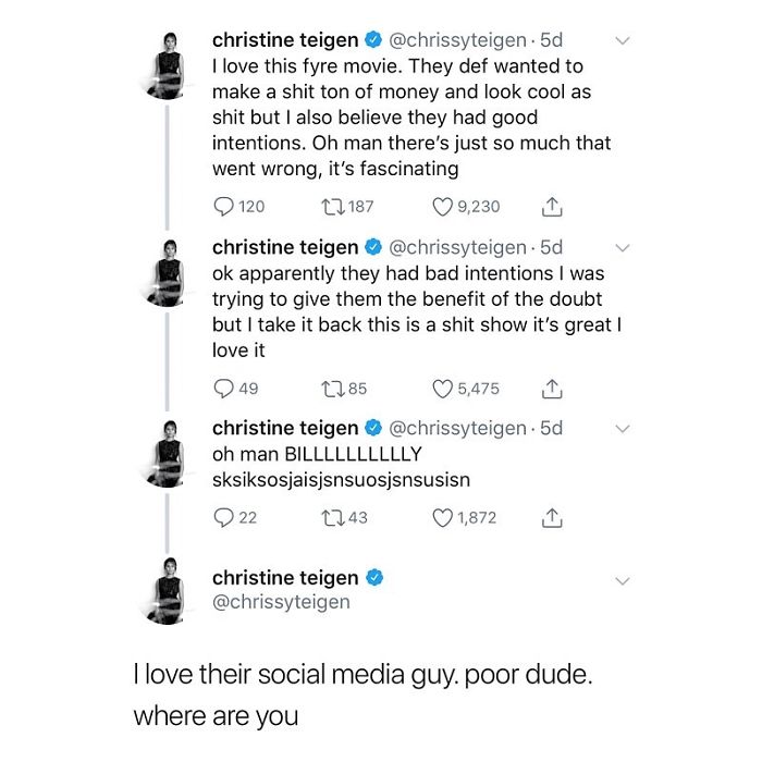 Christine Teigen Tweets