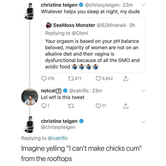 Christine Teigen Tweets