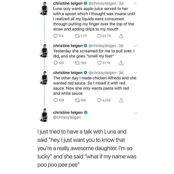 Christine Teigen Tweets