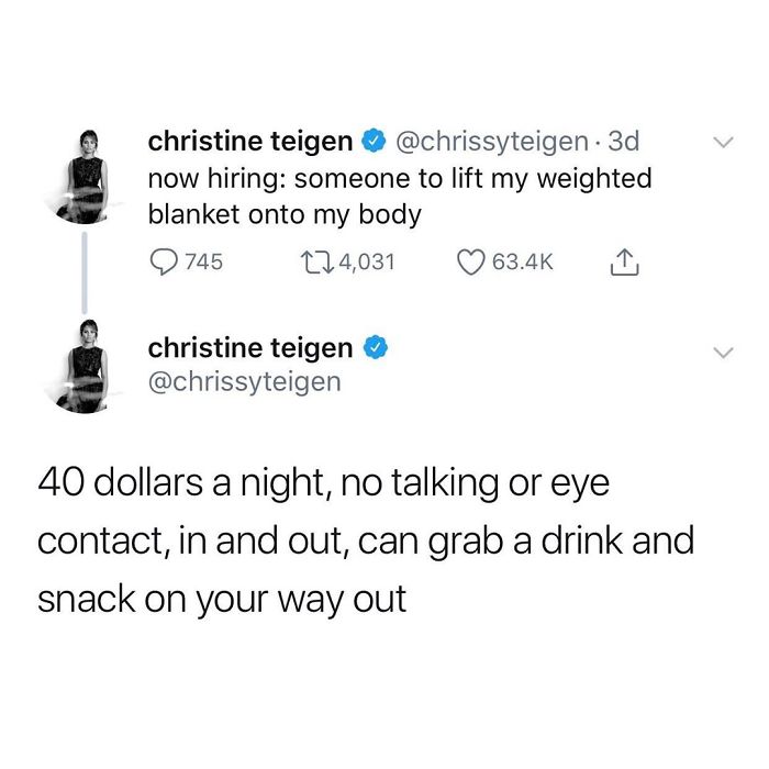 Christine Teigen Tweets