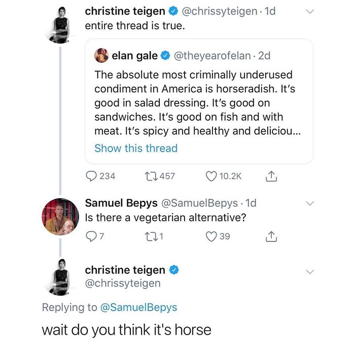 Christine Teigen Tweets