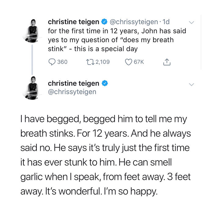 Christine Teigen Tweets