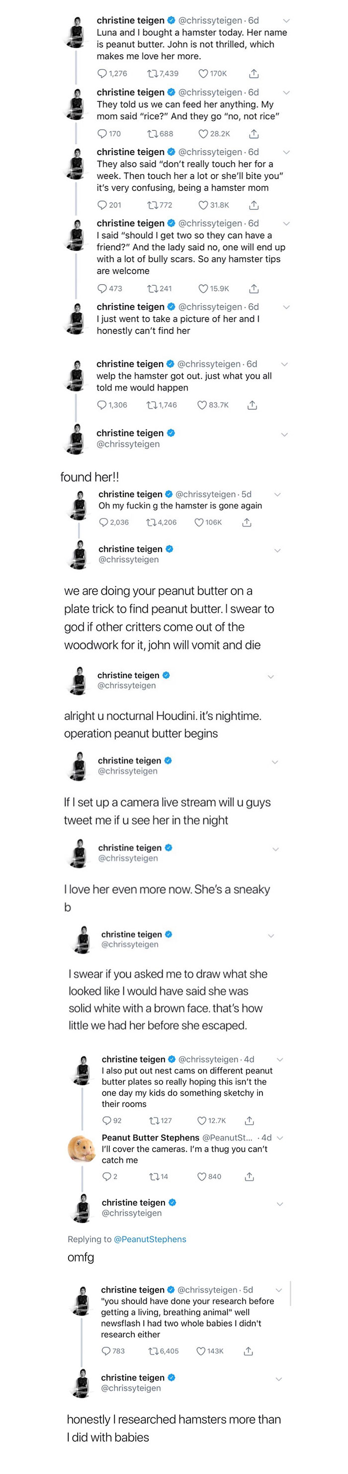 Christine Teigen Tweets