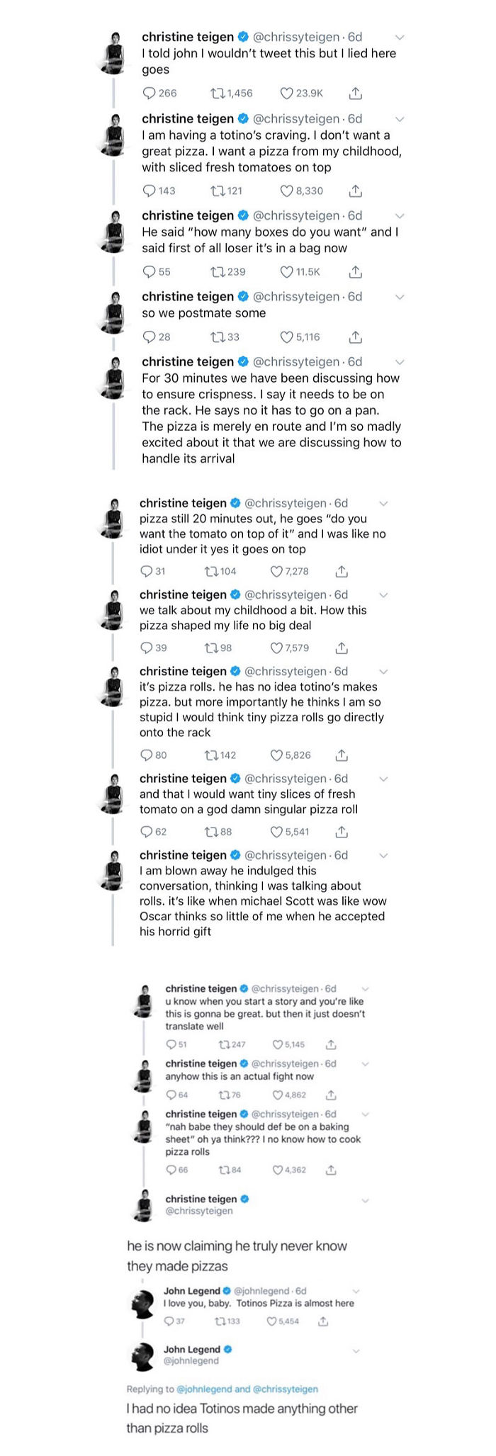 Christine Teigen Tweets