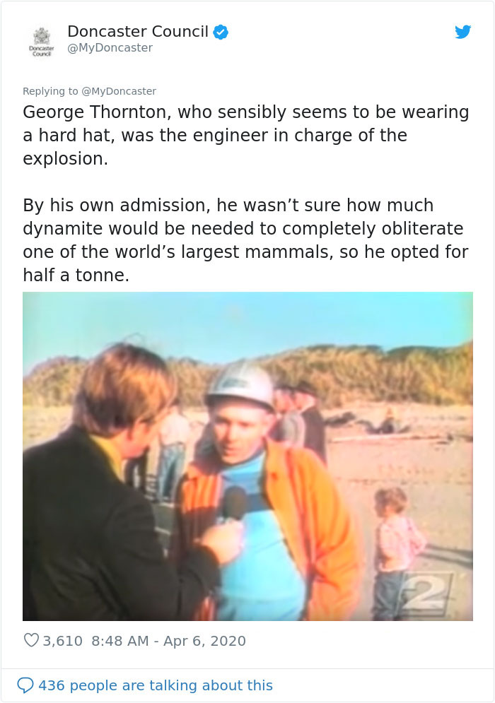 People Are Applauding This Twitter Manager For Using A Whale Blown Up In The 1970s As A Lesson On Coronavirus