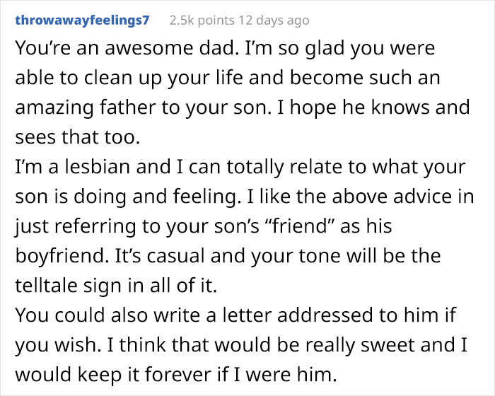 Dad Knows His Son And His Male "Friend" Are Secretly Dating, Asks People How To Tell Him It's Ok, Posts A Wholesome Update Dad Knows His Son And His Male "Friend" Are Secretly Dating, Asks People How To Tell Him It's Ok, Posts A Wholesome Update