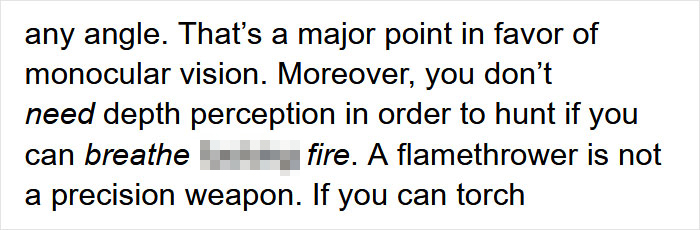 Guy Asks Why Dragons Have Eyes On The Sides Of Their Heads If They Are Predators, A Tumblr User Gives A Scientific Explanation Guy Asks Why Dragons Have Eyes On The Sides Of Their Heads If They Are Predators, A Tumblr User Gives A Scientific Explanation