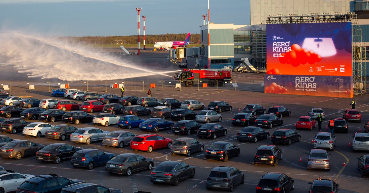 Aerocinema: A Drive-In Movie Theatre Lands At Vilnius Airport