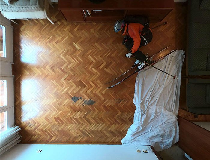 Guy Has His Skiing Trip Canceled Due To The Pandemic, Makes A 'How To Ski At Home' Video And It Goes Viral