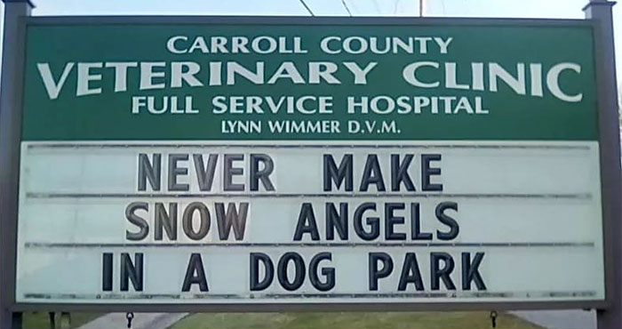 Funny-Carroll-County-Veterinary-Clinic-Signs