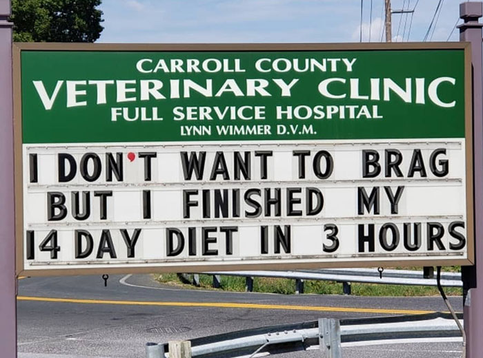 Funny-Carroll-County-Veterinary-Clinic-Signs