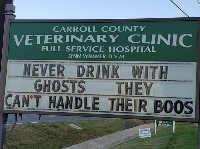 Funny-Carroll-County-Veterinary-Clinic-Signs