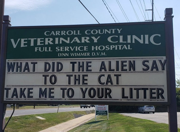 Funny-Carroll-County-Veterinary-Clinic-Signs