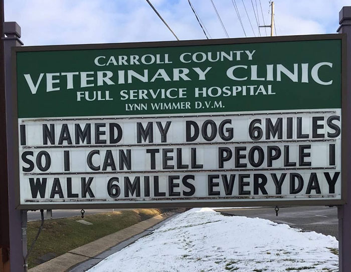 Funny-Carroll-County-Veterinary-Clinic-Signs