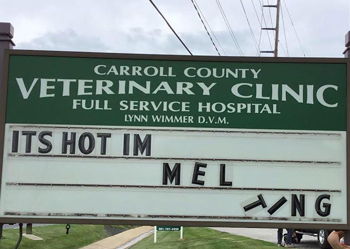 Funny-Carroll-County-Veterinary-Clinic-Signs
