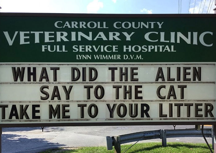 Funny-Carroll-County-Veterinary-Clinic-Signs