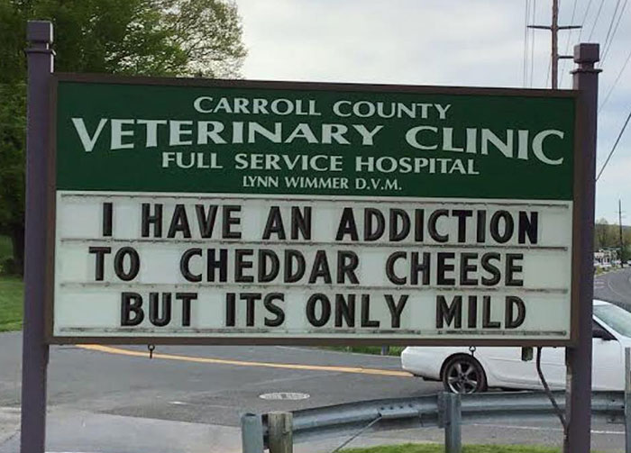 Funny-Carroll-County-Veterinary-Clinic-Signs