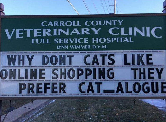 Funny-Carroll-County-Veterinary-Clinic-Signs